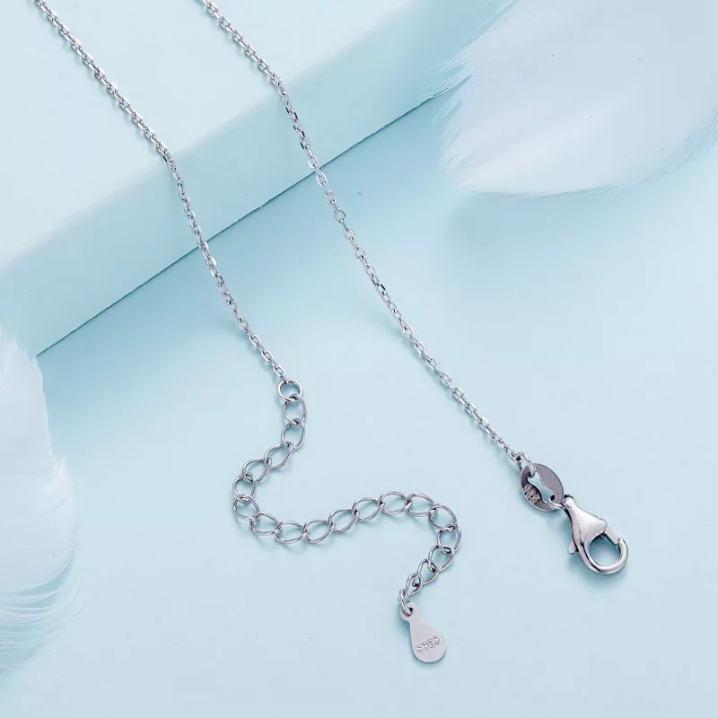 (imagen para) Collar de plata sencillo estilo Pandora - SCA018 - Ver 5