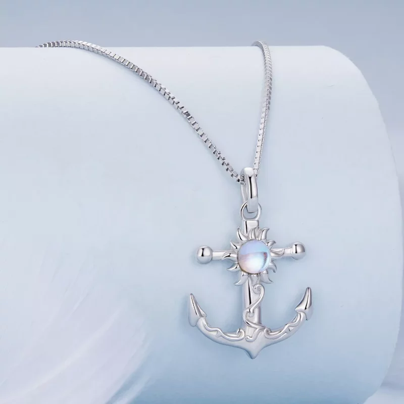 (imagen para) Collar estilo Pandora con ancla - BSN349 - Ver 2