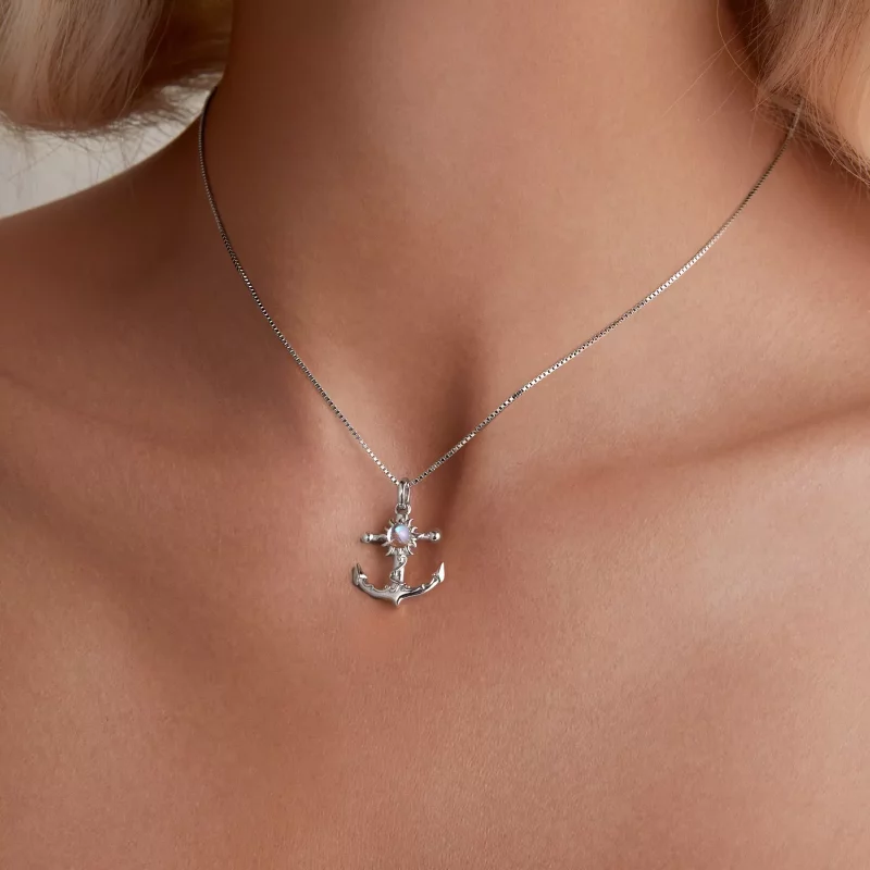 (imagen para) Collar estilo Pandora con ancla - BSN349 - Ver 5