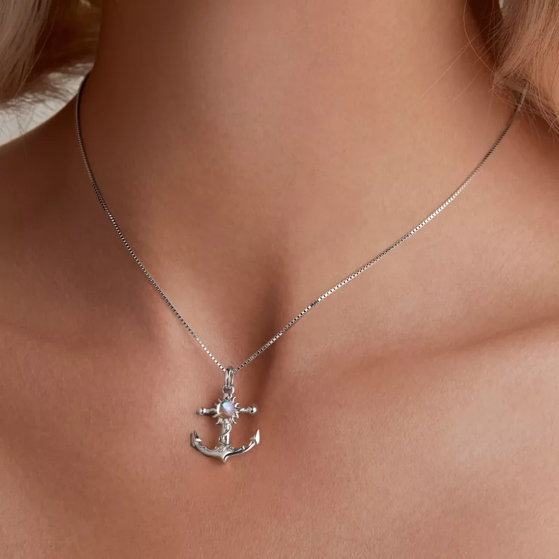 (imagen para) Collar estilo Pandora con ancla - BSN349 - Ver 6