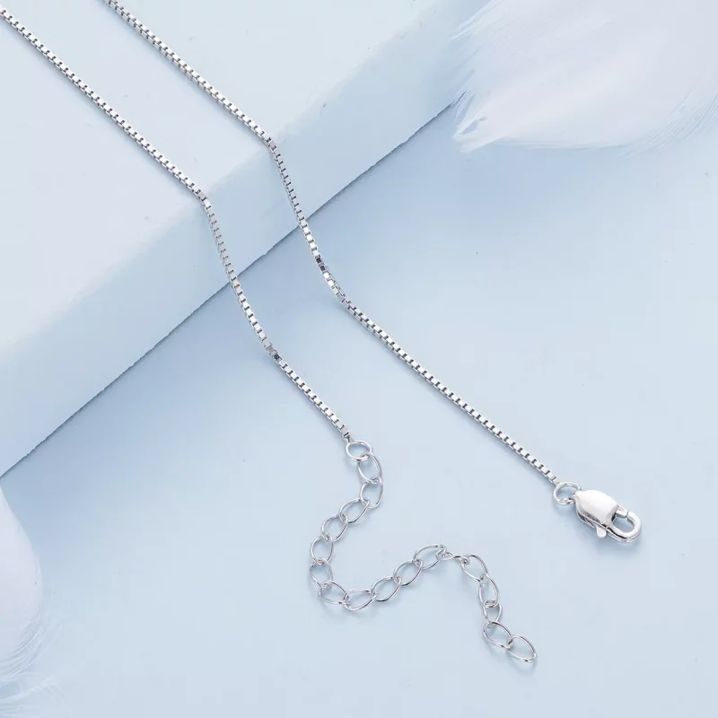 (imagen para) Collar estilo Pandora con corazón fundido - BSN322 - Ver 5
