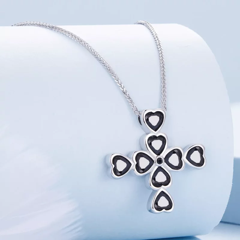 (imagen para) Collar estilo Pandora con cruz - BSN335 - Ver 2