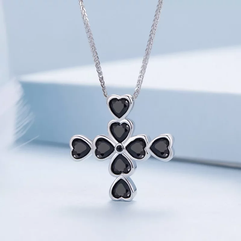 (imagen para) Collar estilo Pandora con cruz - BSN335 - Ver 3