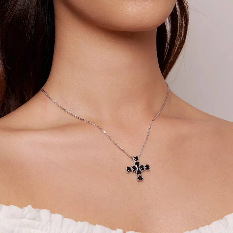 (imagen para) Collar estilo Pandora con cruz - BSN335 - Ver 6