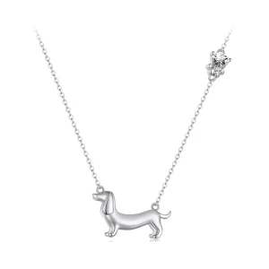 (imagen para) Collar estilo Pandora con diseño de perro salchicha - SCN501