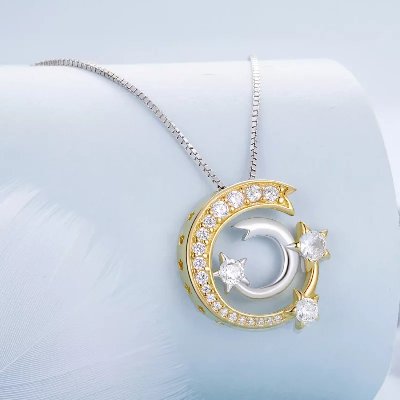 (imagen para) Collar estilo Pandora con forma de meteorito - BSN350 - Ver 2