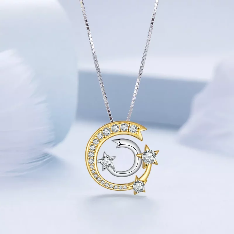 (imagen para) Collar estilo Pandora con forma de meteorito - BSN350 - Ver 3