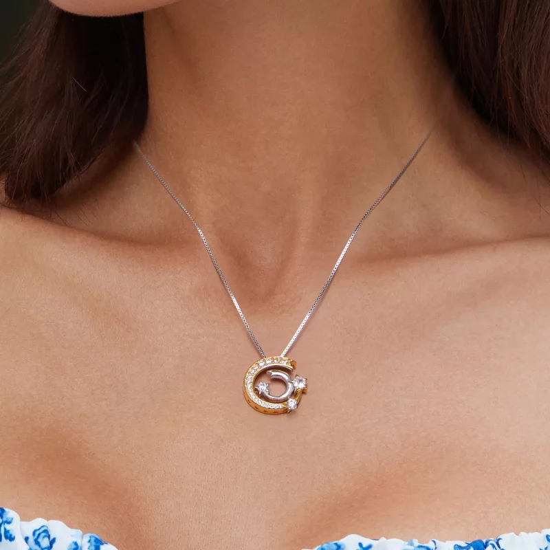 (imagen para) Collar estilo Pandora con forma de meteorito - BSN350 - Ver 5