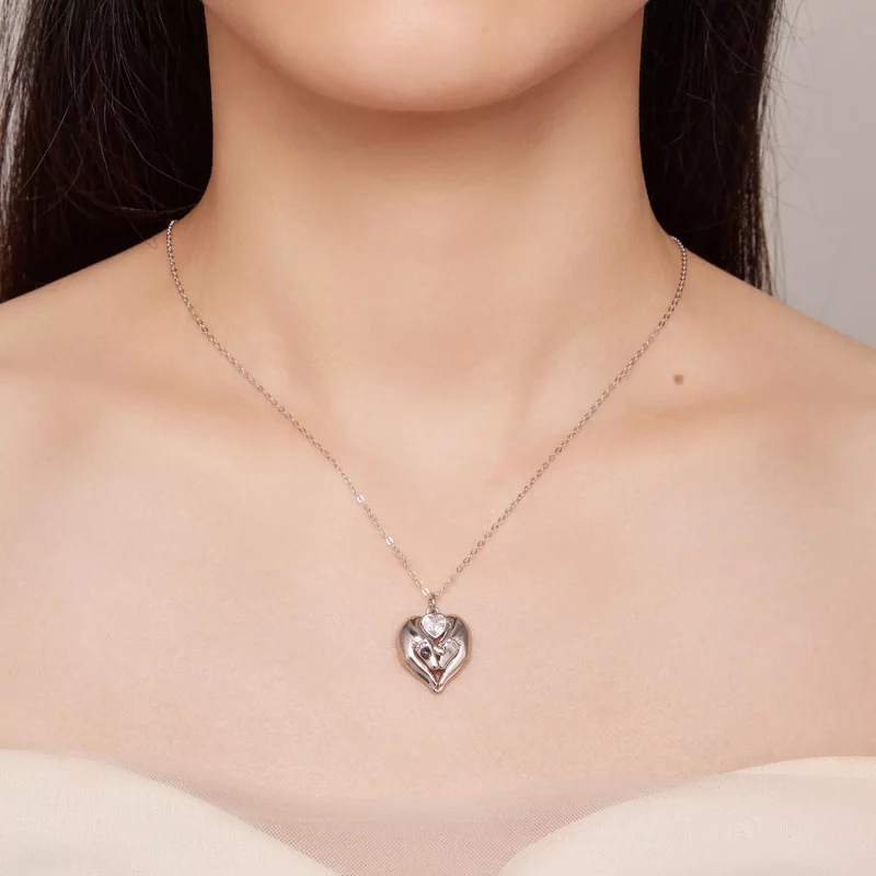 (imagen para) Collar estilo Pandora con huella del pie - SCN497 - Ver 6