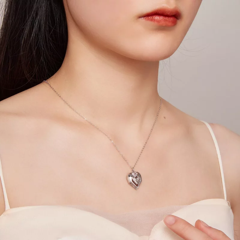 (imagen para) Collar estilo Pandora con huella del pie - SCN497 - Ver 8