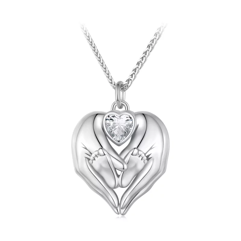 (imagen para) Collar estilo Pandora con huella del pie - SCN497 - Ver 9