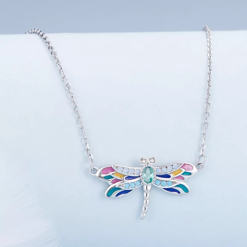 (imagen para) Collar estilo Pandora con libélula - BSN348 - Ver 2