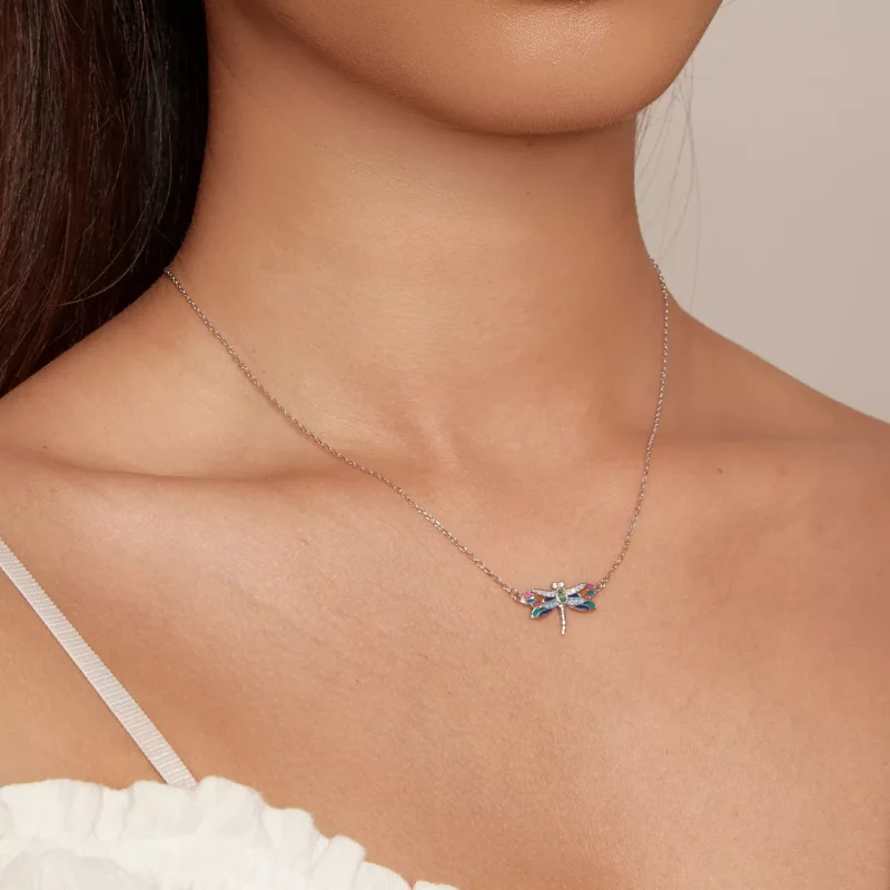 (imagen para) Collar estilo Pandora con libélula - BSN348 - Ver 5