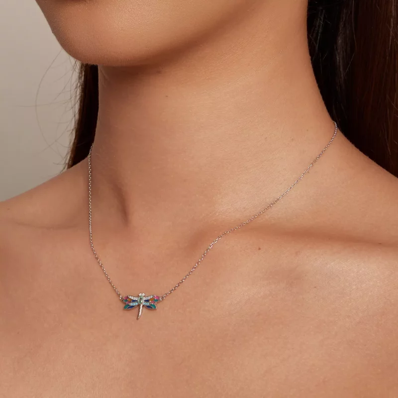 (imagen para) Collar estilo Pandora con libélula - BSN348 - Ver 6