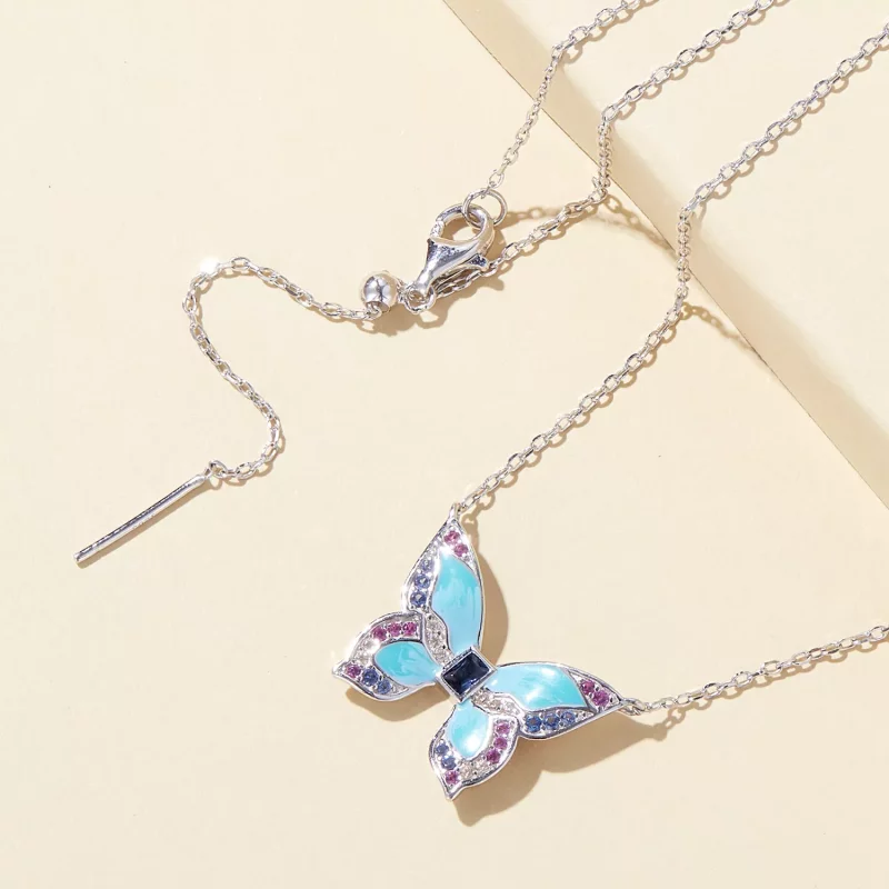 (imagen para) Collar estilo Pandora con mariposa - BSN306 - Ver 4