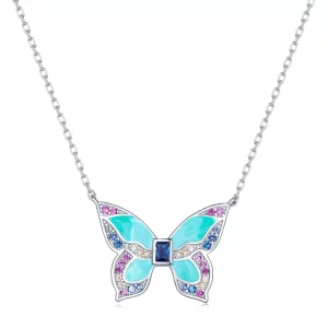 (imagen para) Collar estilo Pandora con mariposa - BSN306