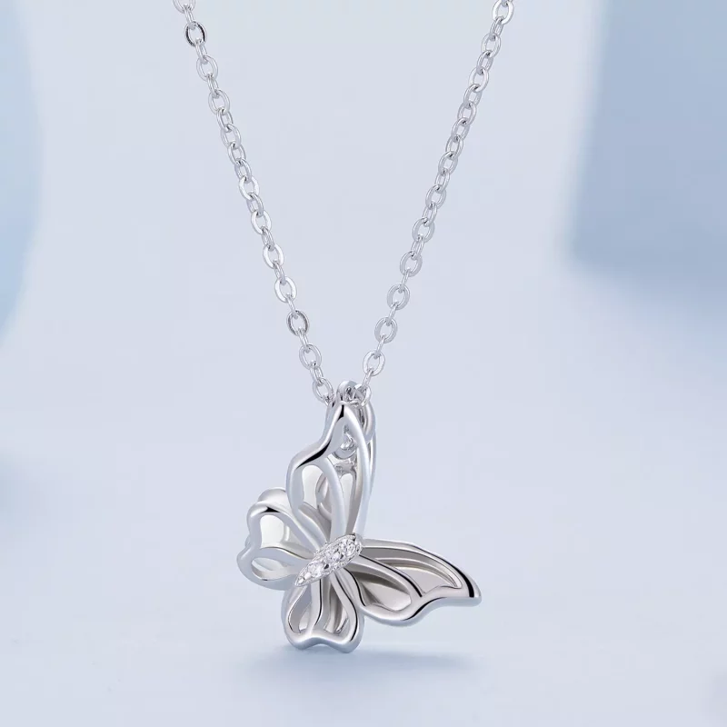 (imagen para) Collar estilo Pandora con mariposa - BSN321 - Ver 3