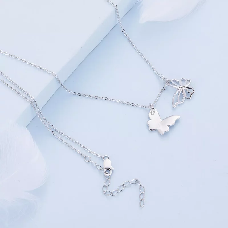 (imagen para) Collar estilo Pandora con mariposa - BSN321 - Ver 4