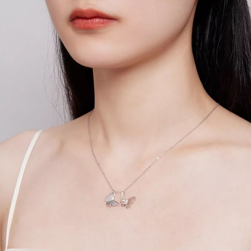 (imagen para) Collar estilo Pandora con mariposa - BSN321 - Ver 6