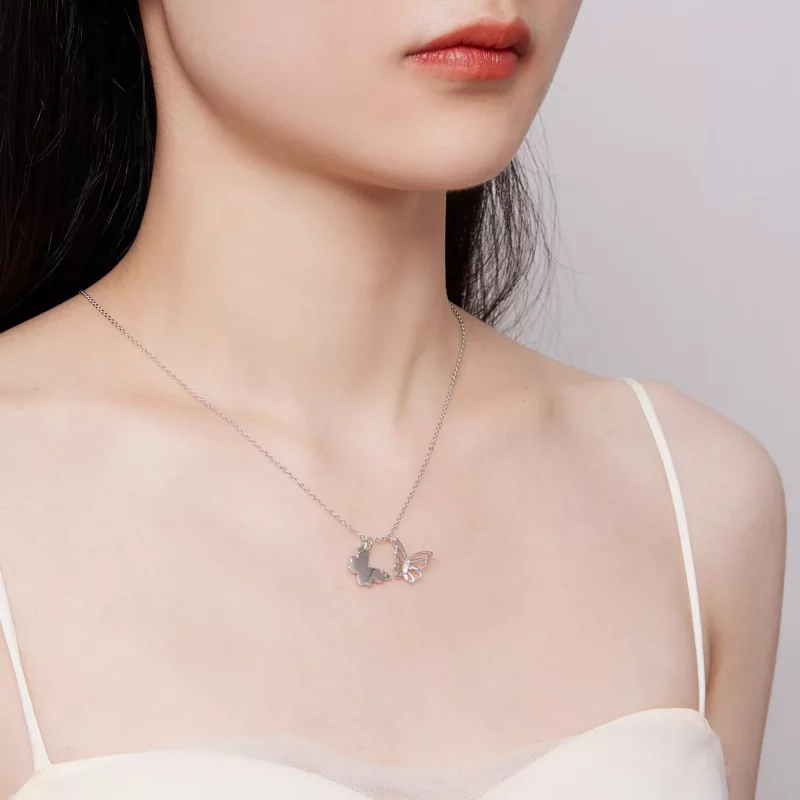 (imagen para) Collar estilo Pandora con mariposa - BSN321 - Ver 7