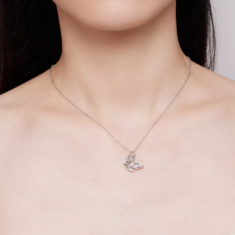 (imagen para) Collar estilo Pandora con mariposa - BSN321 - Ver 8