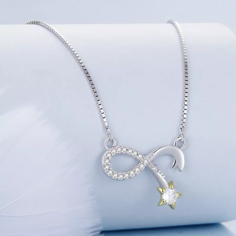(imagen para) Collar estilo Pandora con símbolo de infinito - BSN351 - Ver 2