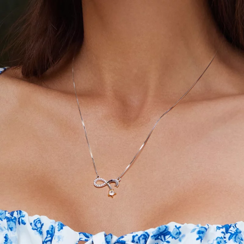 (imagen para) Collar estilo Pandora con símbolo de infinito - BSN351 - Ver 5