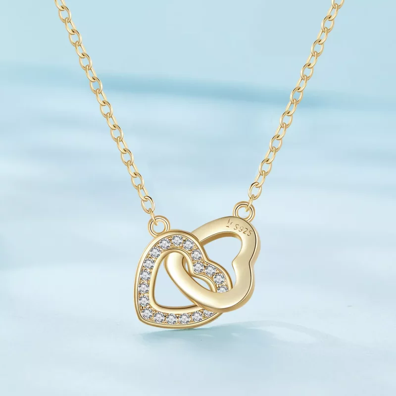 (imagen para) Collar estilo Pandora Corazón a Corazón-Plata 925 - SCN181-B - Ver 2