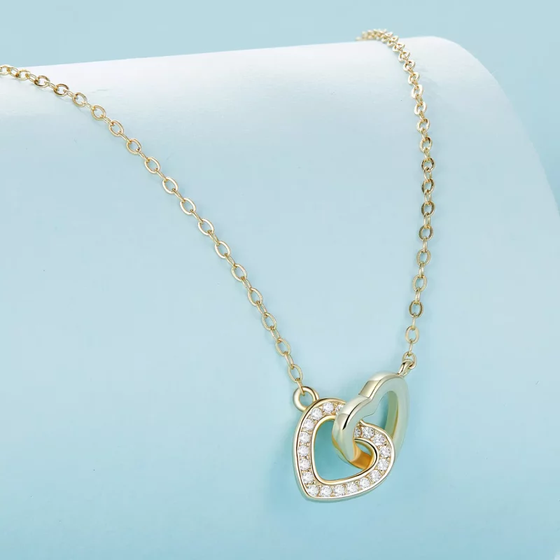 (imagen para) Collar estilo Pandora Corazón a Corazón-Plata 925 - SCN181-B - Ver 3