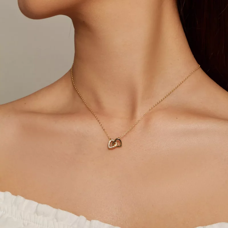 (imagen para) Collar estilo Pandora Corazón a Corazón-Plata 925 - SCN181-B - Ver 5