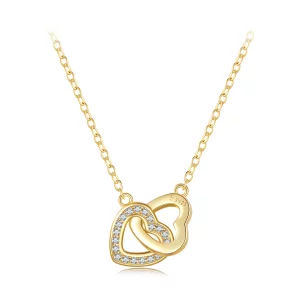 Collar estilo Pandora Corazón a Corazón-Plata 925 - SCN181-B (imagen para) Collar estilo Pandora Corazón a Corazón-Plata 925 - SCN181-B