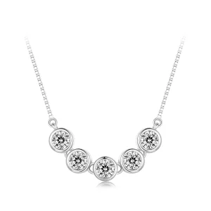 (imagen para) Collar estilo Pandora de 0.3 quilates de Moissanita (Un certificado) - MSN022