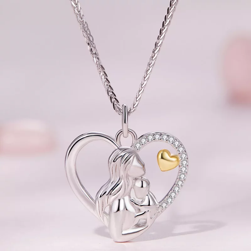 (imagen para) Collar estilo Pandora de Profundo Amor entre Madre e Hijo - SCN498 - Ver 3