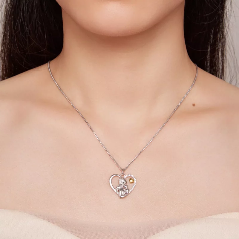 (imagen para) Collar estilo Pandora de Profundo Amor entre Madre e Hijo - SCN498 - Ver 6