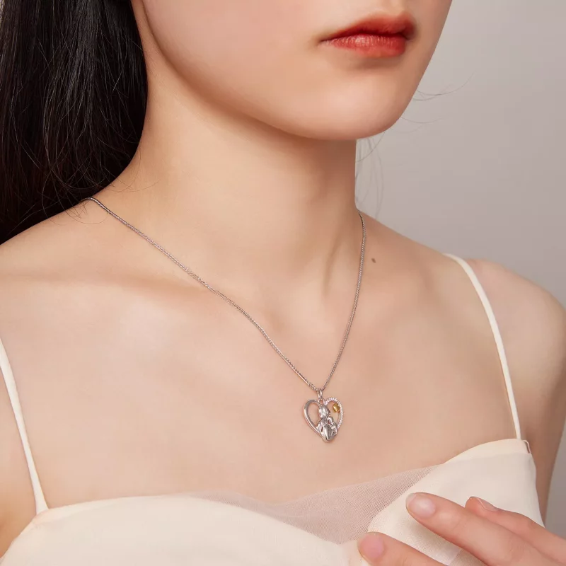 (imagen para) Collar estilo Pandora de Profundo Amor entre Madre e Hijo - SCN498 - Ver 8