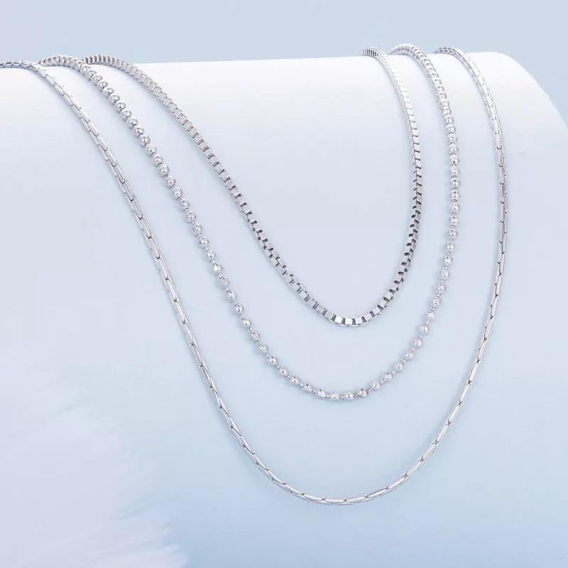 (imagen para) Collar estilo Pandora de tres pisos - BSN333 - Ver 2
