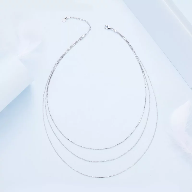 (imagen para) Collar estilo Pandora de tres pisos - BSN333 - Ver 4