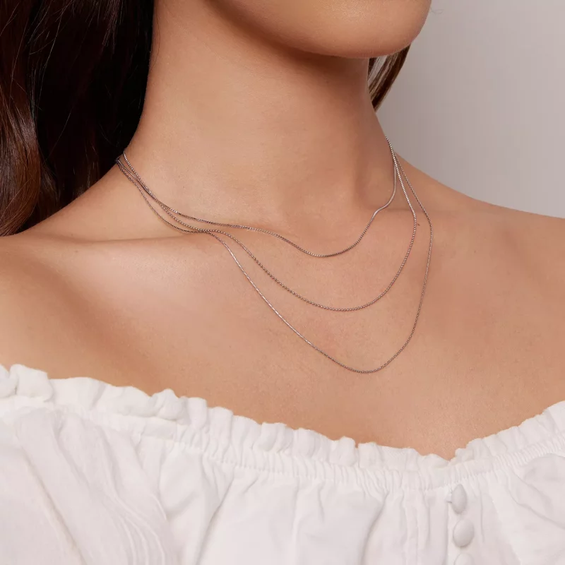 (imagen para) Collar estilo Pandora de tres pisos - BSN333 - Ver 6