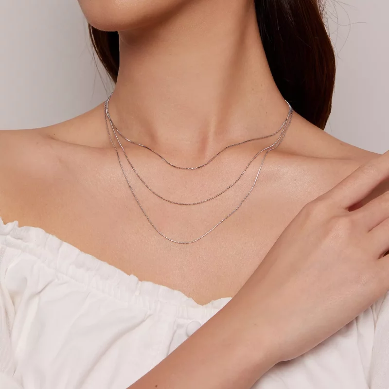 (imagen para) Collar estilo Pandora de tres pisos - BSN333 - Ver 7