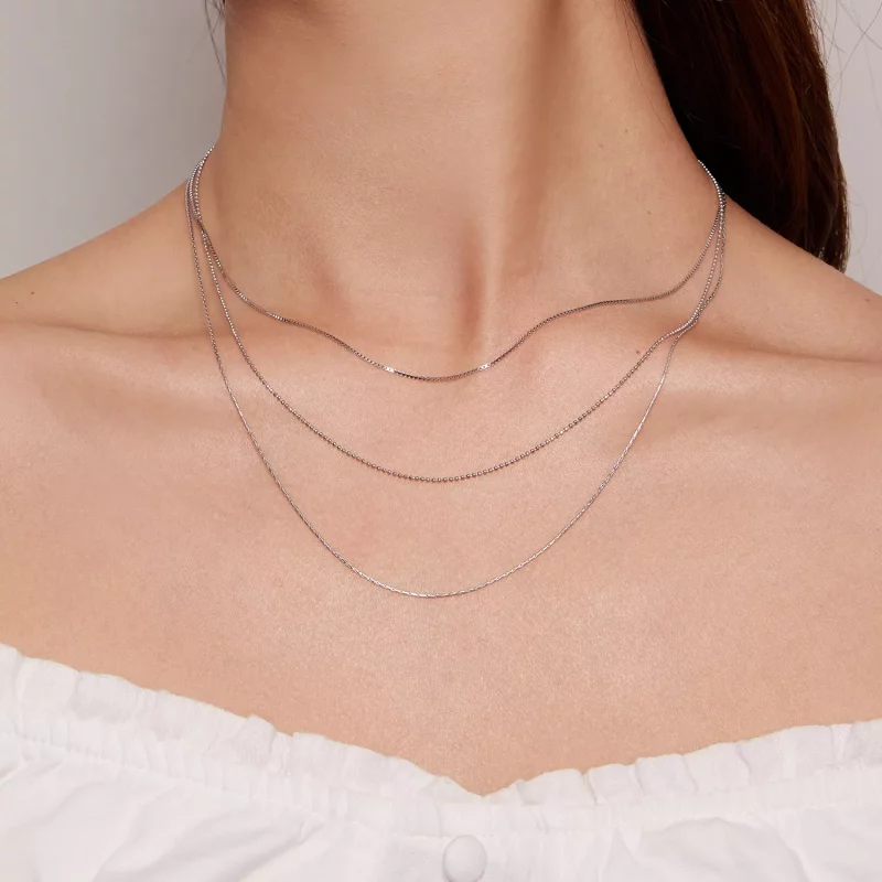 (imagen para) Collar estilo Pandora de tres pisos - BSN333 - Ver 8
