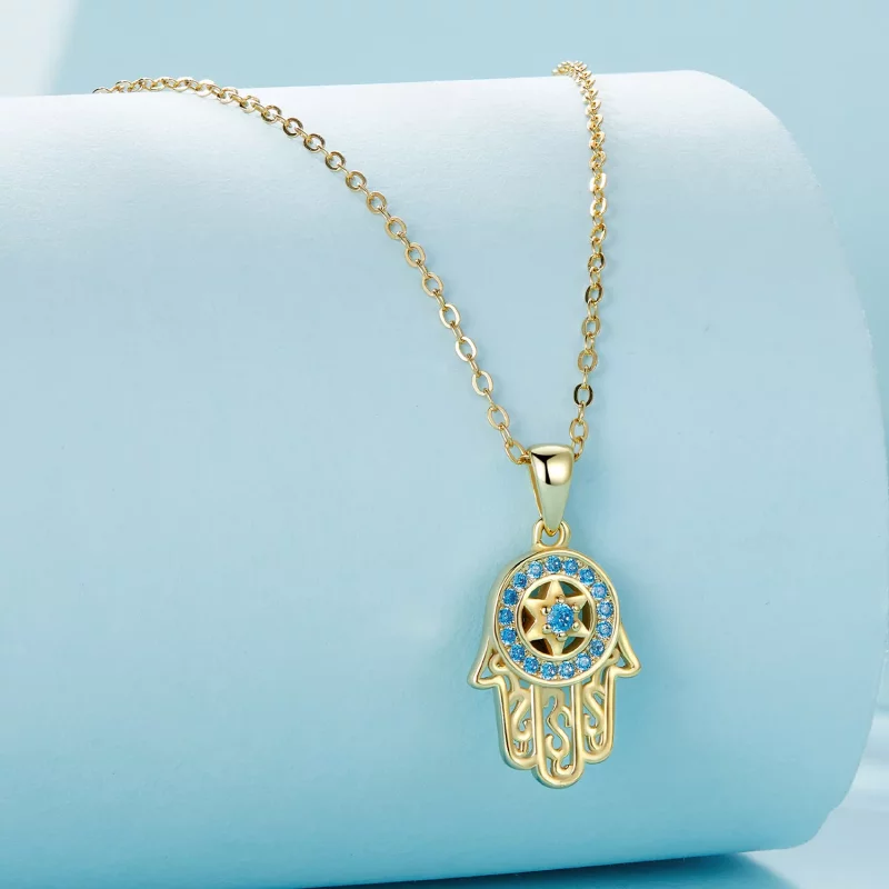 (imagen para) Collar estilo Pandora dorado del Guardián de Fátima - SCN264-B - Ver 3