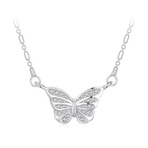 (imagen para) Collar inteligente estilo Pandora con mariposa - BSN352