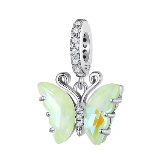 (imagen para) Dije colgante de mariposa Aurora verde estilo Pandora - SCC2305-GN