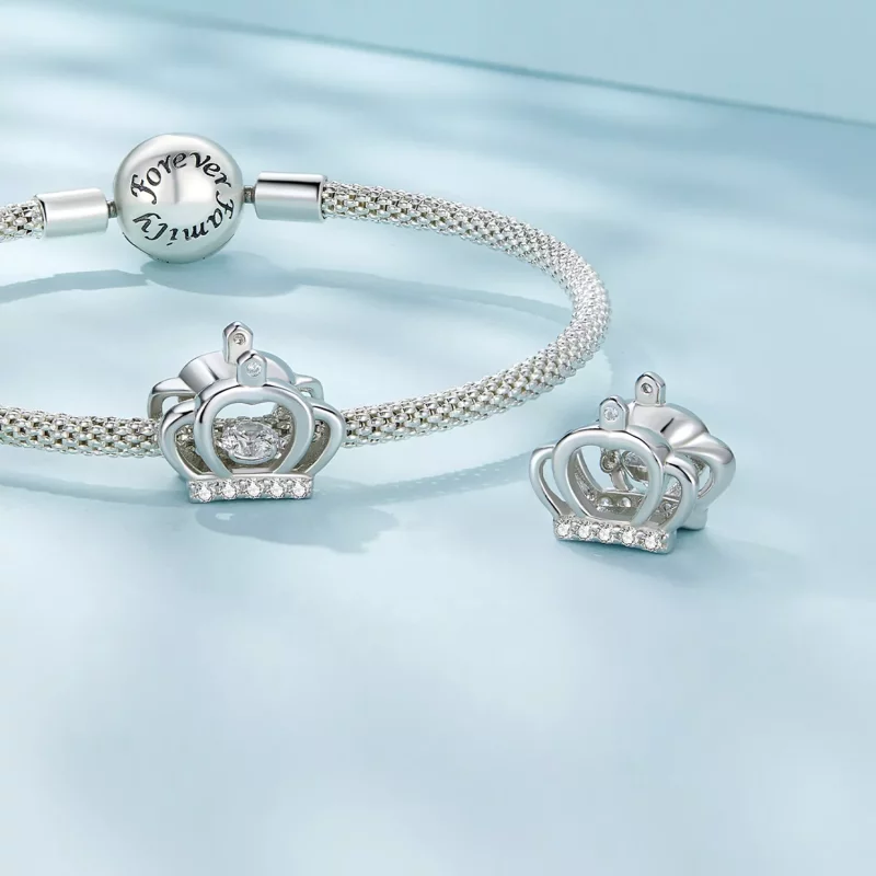 (imagen para) Dije estilo Pandora con charm de corona - SCC2589 - Ver 4