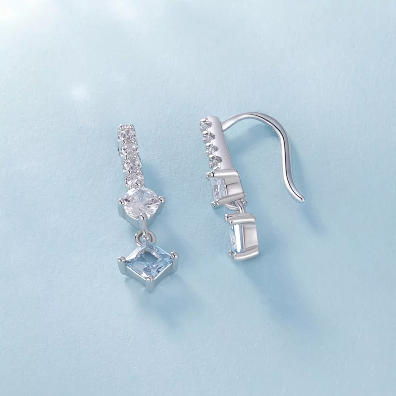 (imagen para) Elegantes pendientes colgantes estilo Pandora con piedras preciosas - SCE1586 - Ver 4