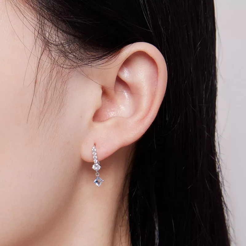 (imagen para) Elegantes pendientes colgantes estilo Pandora con piedras preciosas - SCE1586 - Ver 6