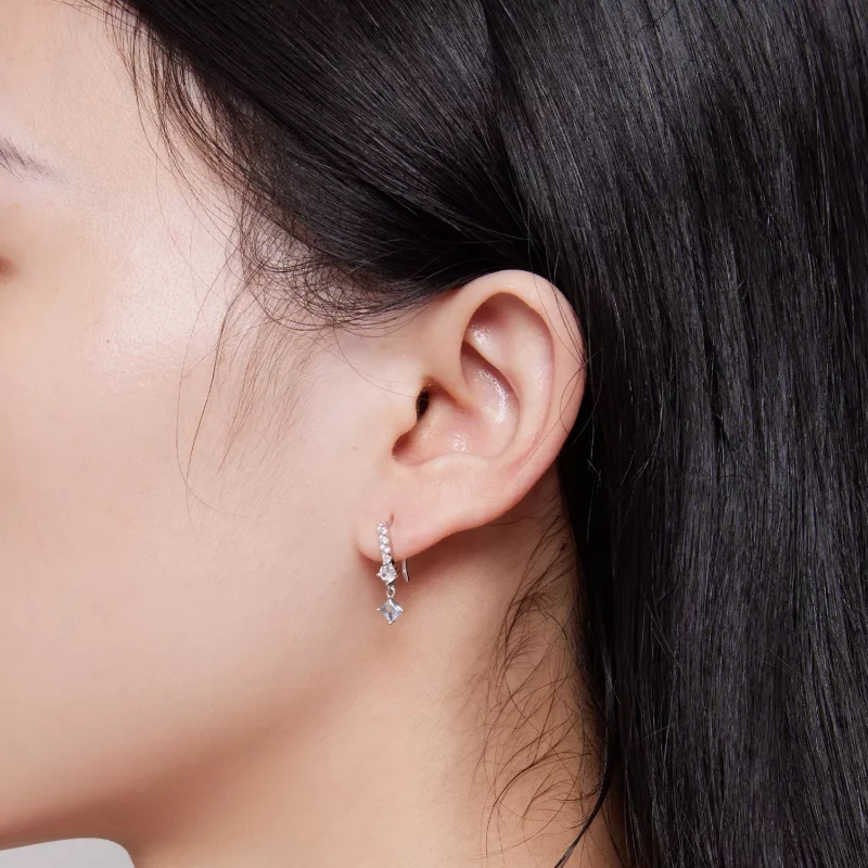 (imagen para) Elegantes pendientes colgantes estilo Pandora con piedras preciosas - SCE1586 - Ver 7