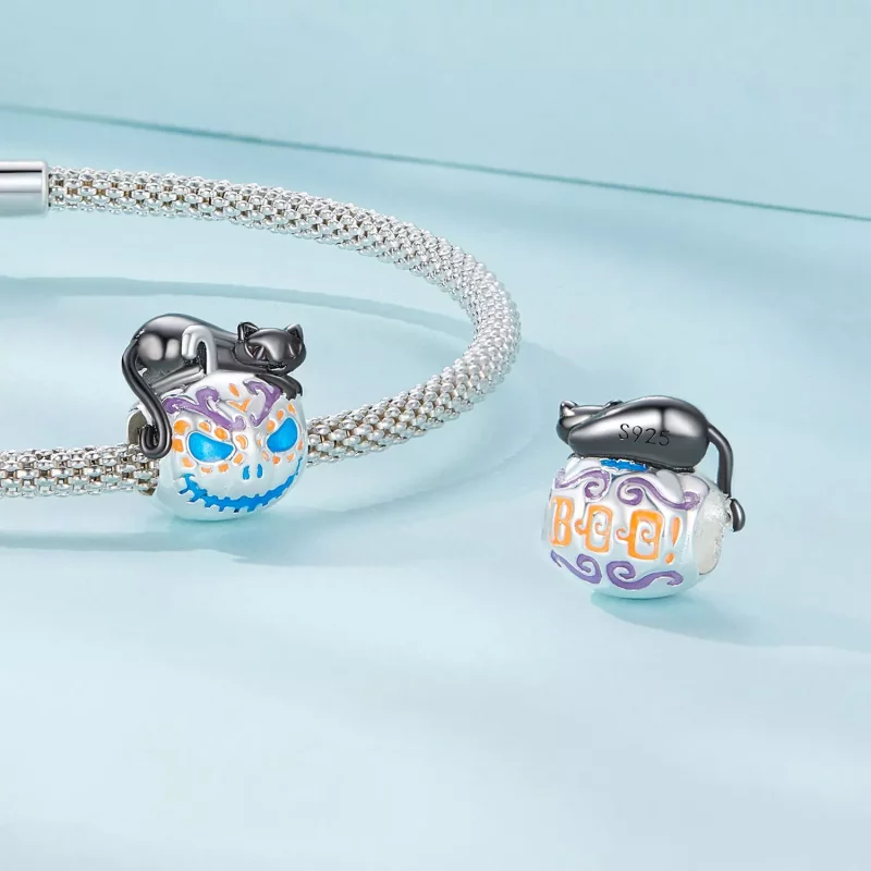 (imagen para) Encanto de calabaza estilo Pandora para Halloween - SCC2626 - Ver 4