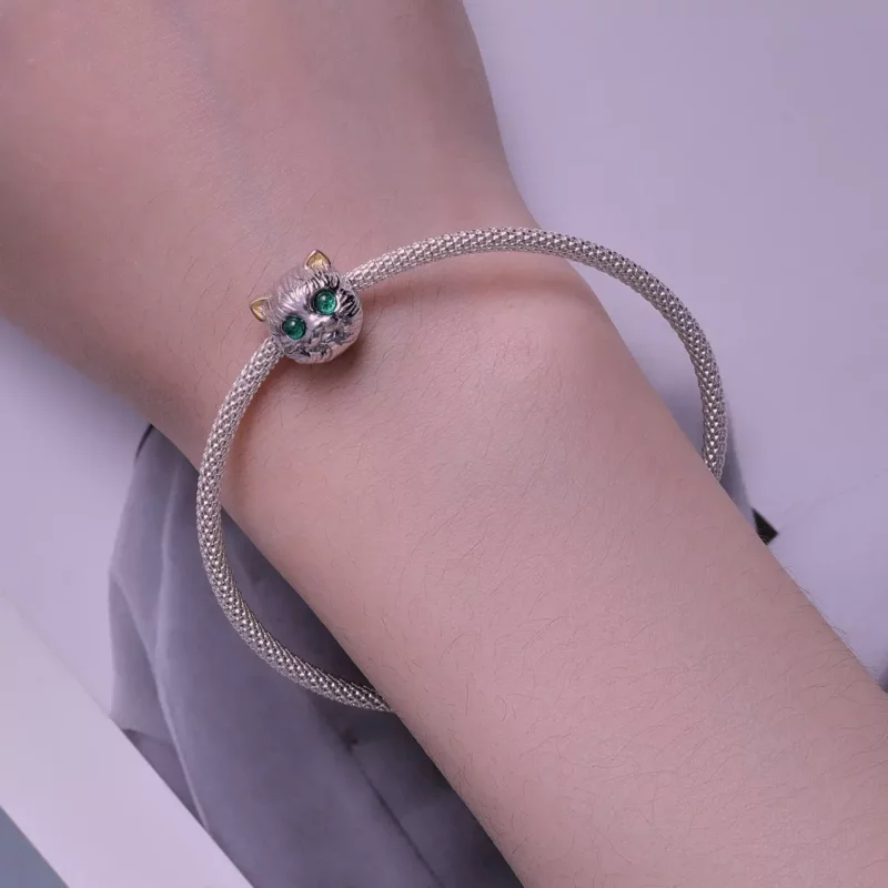 (imagen para) Encanto de gato exquisito estilo Pandora - BSC834 - Ver 6
