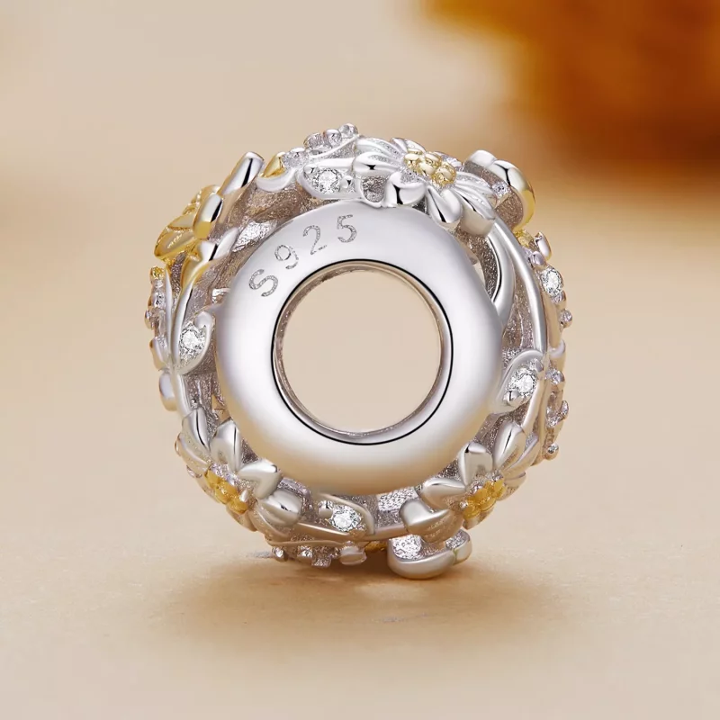 (imagen para) Encanto estilo Pandora de margarita y abeja - BSC818 - Ver 3